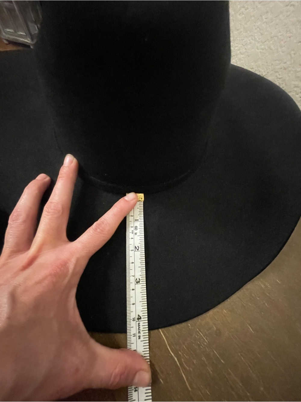 Resistol 6X Black Fur Felt Cowboy Hat Size 7 1/4 Western Hat Made in USA - Picture 7 of 10